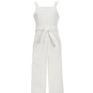 Copper Key Size 12 Big Girls Tie Waist Denim Jumpsuit